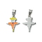 304 Stainless Steel Manual Polishing Pendants, with Enamel and 201 Stainless Steel Clasp, Scarecrow Charms, Stainless Steel Color, 17.5x12x1.5mm, Hole: 3x5.5mm