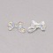 Resin 3D Bowknot Nail Art Cabochons Decorations, DIY Nail Art Manicure Accessories, Clear AB, 6.5x11x3mm
