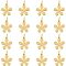 SUPERFINDINGS 16Pcs Real 18K Gold Plated Flower Pendants Brass Cherry Flower Blossom Dangle Charms Little Flowers Charms with Jump Rings for Jewelry Making DIY Crafts，Hole：3.5mm