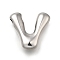 304 Stainless Steel Pendants, Letter Charm, Anti-Tarnish, Letter V, 20x20.5x5mm, Hole: 3.5x2.2mm