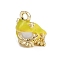 Alloy Enamel Charms, Frog, 11.5x10x9mm, Hole: 1.5mm