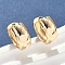 Brass Hoop Earrings, Real 18K Gold Plated, 16x7mm