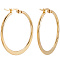 5 Pairs 304 Stainless Steel Hoop Earrings, Hypoallergenic Earrings, Golden, 34~36mm, Pin: 0.7x1mm