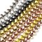 Electroplate Glass Beads Strands, Heart, Mixed Color, 11x12.5x6mm, Hole: 1mm, about 37pcs/strand, 16.14''(41cm)