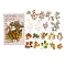 Autumn Leaf Scrapbooking Tool Kits, Including 20Pcs 10 Styles Paper Pads and 20Pcs 20 Styles PET Stickers, for DIY Album Scrapbook, Greeting Card, Goldenrod, 21~50x20~40x0.1~0.3mm, 2pcs/style