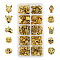 Animal Theme Tibetan Style Alloy Beads, Cadmium Free & Lead Free, Mixed Shapes, Antique Golden, 100pcs/box