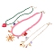 Alloy Enamel Sun Heart Starfish Shell Shape Pendant 3 Layer Necklaces for Women, with Plastic Pearl, Light Gold, Colorful, 17.32~21.65 inch(44~55cm), 3pcs/set