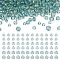 Glass Bead Strands, with Glitter Powder, Round, Green, 6~10x5.5~9mm, Hole: 1~1.2mm, 300pcs/set