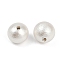 Compressed Cotton Pearl Beads, Eco-Friendly, Round, White, 8mm, Hole: 1.4mm