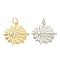 Brass Micro Pave Clear Cubic Zirconia Pendants, Long-Lasting Plated, Flat Round with Sun, Mixed Color, 20x20x3mm, Hole: 3.5mm