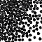 200Pcs Opaque Resin Cabochons, Flower, Black, 7.5x6mm