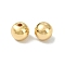 Brass Beads, Round, Long-Lasting Plated, Cadmium Free & Nickel Free & Lead Free, Real 18K Gold Plated, 6x5.5mm, Hole: 1.2mm