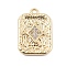 Brass Micro Pave Cubic Zirconia Pendants, Cadmium Free & Nickel Free & Lead Free, Playing Card Charms, Rhombus, 17x11x2mm, Hole: 1.4mm