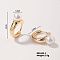304 Stainless Steel Round Hoop Earrings, with Imitation Pearl, Golden, 19x13x6mm