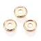 Brass Spacer Beads, Cadmium Free & Nickel Free & Lead Free, Disc, Real 18K Gold Plated, 4.5x1mm, Hole: 1.5mm