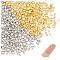 UNICRAFTALE 400 pcs 2 Colors 4 Sizes Real 18K Gold Plated Spacer Beads 2-4mm Round Beads Brass Crimp Beads Metal Smooth Bead Loose Beads for DIY Bracelet Pendant Jewelry Making