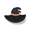 Halloween Acrylic Claw Hair Clips, with Alloy Finding & Glitter Powder, Hair Accessories for Women & Girls, Hat, 25.5x39x26mm