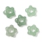 Natural Green Aventurine European Beads, Flower Large Hole Beads, 14~15x14~15x5.5~6mm, Hole: 5mm