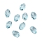 Glass K9 Glass, Imitation Austrian Crystal Beads, Faceted, Nugget, Light Sky Blue, 11x8x8mm, Hole: 1mm