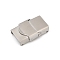304 Stainless Steel Watch Band Clasps, Rectangle, Smooth Surface, Stainless Steel Color, 25x16x7.5mm, Hole: 12x4mm