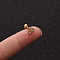 Brass Micro Pave Clear Cubic Zirconia Cartilage Earrings for Women, with Stainless Steel Pins, Golden, Heart, 6mm, Pin: 1.2mm