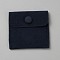 Square Velvet Jewelry Box with Snap Button, for Pendant, Ring and Bracelet Packaging Box, Midnight Blue, 7x7x0.95cm