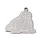 Non-Tarnish 201 Stainless Steel Pendants, Walrus Charm, Stainless Steel Color, 20.5x22.5x1.5mm, Hole: 1mm