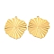 Ion Plating(IP) 304 Stainless Steel Pendants, Flat Round Charm, Real 18K Gold Plated, 33x30x1mm, Hole: 2mm