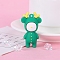 PVC Plastic Big Pendants, Deer, Green, 55x35mm