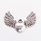 Alloy Pendants, Lead Free and Cadmium Free, Wing, Antique Silver, 28.5x36.5x5mm, Hole: 2.5mm