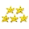 Handmade Lampwork Home Decorations, Starfish Ornaments for Gift, Yellow, 22~23x23~24x6mm