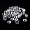 Diamond Shape Glass Rhinestone Cabochons, Pointed Back, Crystal, 6x4mm, about 100pcs/bag