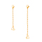 2Pcs 2 Styles 304 Stainless Steel Chain Extender, with Heart Charms, Golden, 50.8~74mm, 1pc/style
