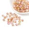 94Pcs Cat Eye Beads, Drawbench Style, Round, Gold Foil, Navajo White, 5.5mm, Hole: 1mm, 47pcs/bag