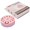 Plastic Needle Keeper, Flat Round, Pink, 70x21mm