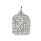 Rack Plating Brass Micro Pave Clear Cubic Zirconia Charms, Long-Lasting Plated, Lead Free & Cadmium Free, Rectangle with Letter Pattern, with Jump Ring, Platinum, Letter X, 14x9.5x2mm, Hole: 3mm