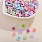 Flower Opaque Resin Cabochons, Mixed Color, 9x4~4.5mm