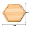 Peru Wood Mosaic Base, Hexagon, 100x115mm