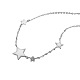 Shegrace ホットトレンド 925 スターリングシルバー ネックレス  エナメル星と  プラチナ  15.7インチ（40cm） JN79A-2