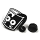 漫画猫エナメルピン  バックパック服用合金ブローチ  ブラック  24x28x1.5mm JEWB-P032-D10-3