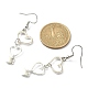 Tibetan Style Alloy Hollow Heart Dangle Earrings with 304 Stainless Steel Pins EJEW-JE05341-2