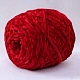 Wool Chenille Yarn  Velvet Cotton Hand Knitting Threads  for Baby Sweater Scarf Fabric Needlework Craft  Indian Red  5mm  95~100g/skein PW22070162427-1
