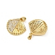 Латунные микро проложить кубического циркония подвески X-KK-C093-07G-2