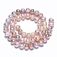 Fili di perle di perle d'acqua dolce coltivate naturali PEAR-N013-06L-4