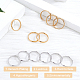 UNICRAFTALE About 12pcs Size 10 Stainless Steel Finger Ring Thin Dome Band Rings Knuckle Finger for Unique Wedding Engagement Anniversary 3mm Wide Golden & Stainless Steel Color STAS-UN0014-94-4