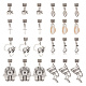 Haaranhänger aus Legierung und Kaurimuscheln im tibetischen Stil als Dekoration OHAR-AB00014-1