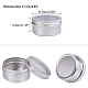 BENECREAT 12 Pcs 80ml Aluminum Tin Jars CON-BC0004-25-80ml-3