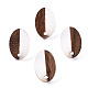 Accessoires de boucles d'oreilles en résine et bois de noyer MAK-N032-004A-A01-1