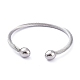 304 Stainless Steel Cuff Bangles BJEW-M284-12P-2