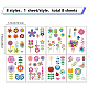 8 Sheets 8 Styles PVC Waterproof Wall Stickers DIY-WH0345-114-2